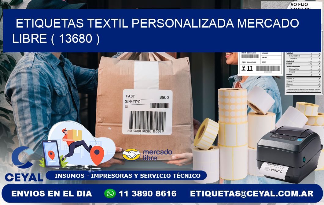 ETIQUETAS TEXTIL PERSONALIZADA MERCADO LIBRE ( 13680 )