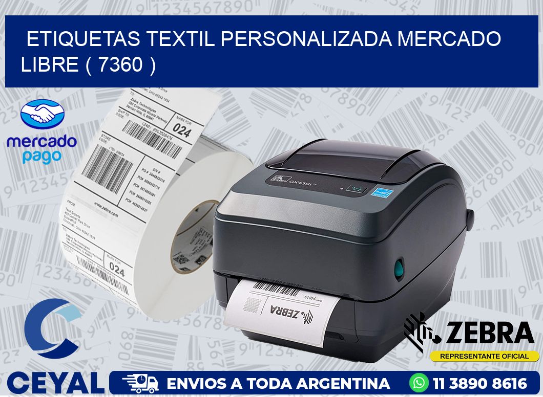 ETIQUETAS TEXTIL PERSONALIZADA MERCADO LIBRE ( 7360 )