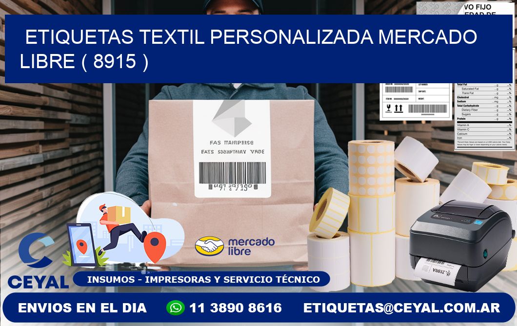 ETIQUETAS TEXTIL PERSONALIZADA MERCADO LIBRE ( 8915 )