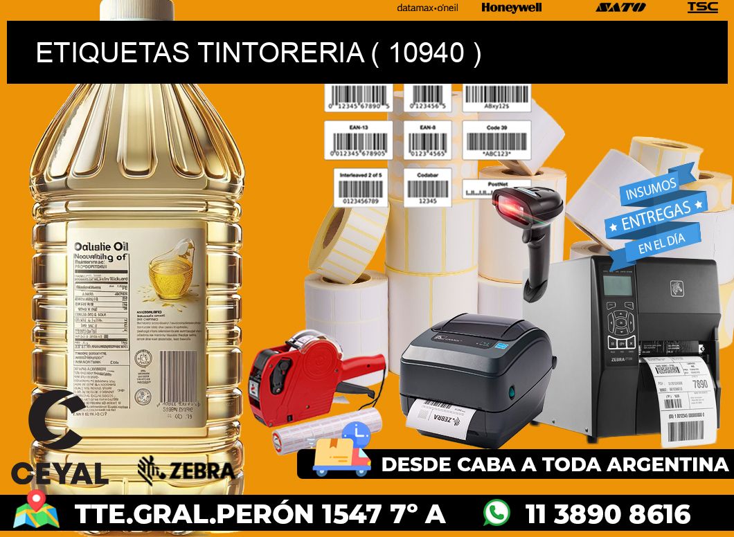 ETIQUETAS TINTORERIA ( 10940 )