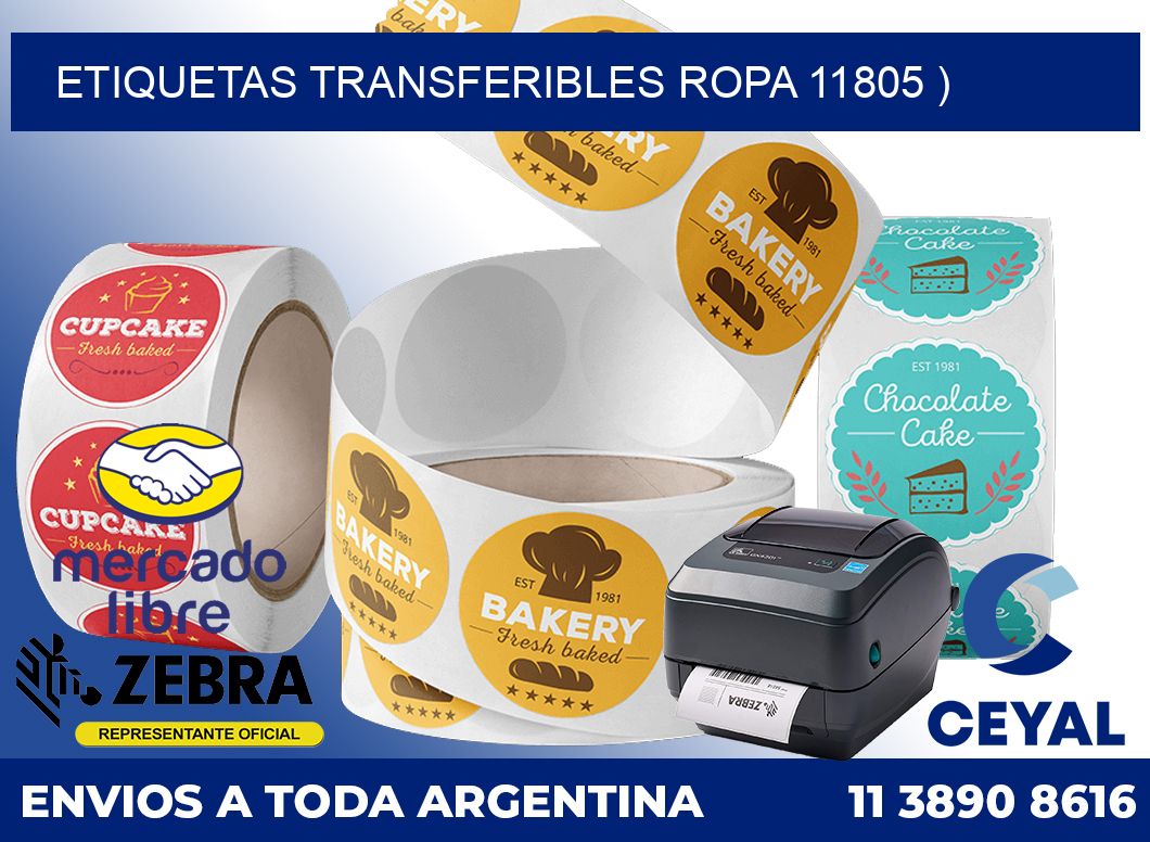 ETIQUETAS TRANSFERIBLES ROPA 11805 )