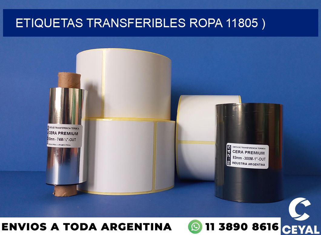 ETIQUETAS TRANSFERIBLES ROPA 11805 )