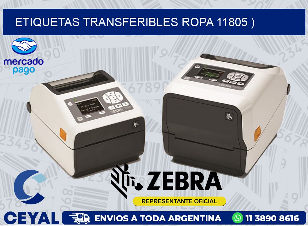 ETIQUETAS TRANSFERIBLES ROPA 11805 )