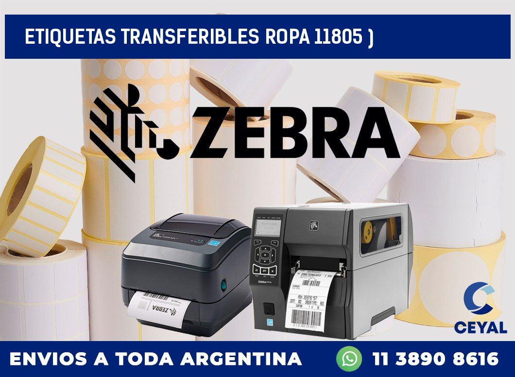 ETIQUETAS TRANSFERIBLES ROPA 11805 )