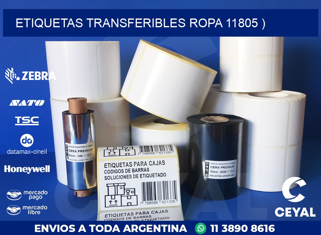 ETIQUETAS TRANSFERIBLES ROPA 11805 )