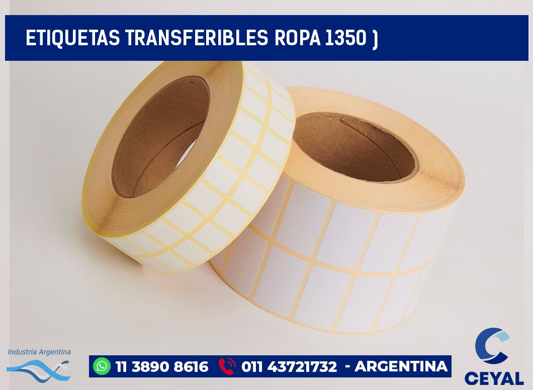 ETIQUETAS TRANSFERIBLES ROPA 1350 )