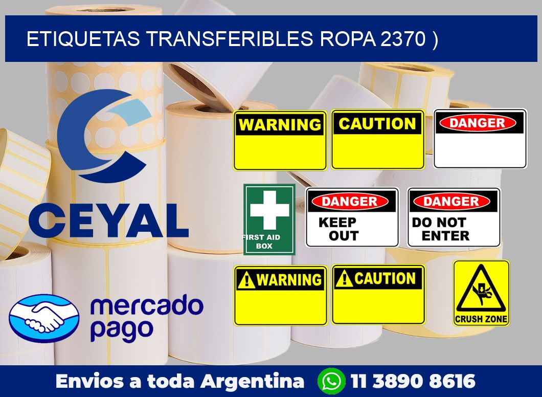 ETIQUETAS TRANSFERIBLES ROPA 2370 )