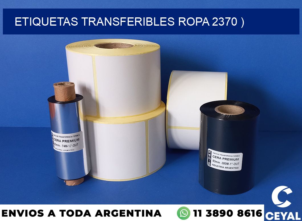 ETIQUETAS TRANSFERIBLES ROPA 2370 )