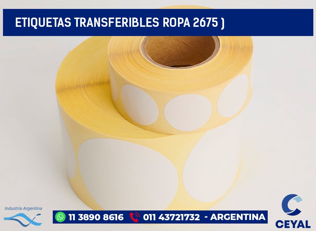 ETIQUETAS TRANSFERIBLES ROPA 2675 )