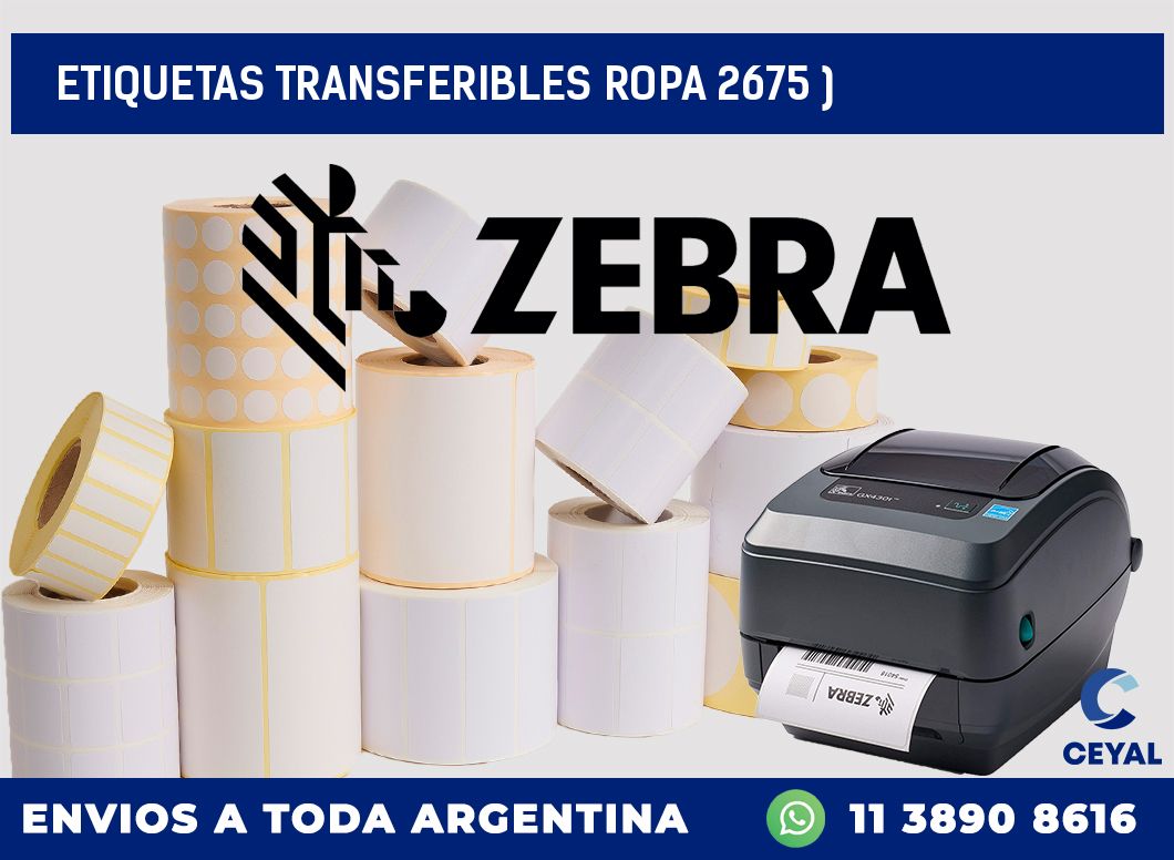 ETIQUETAS TRANSFERIBLES ROPA 2675 )