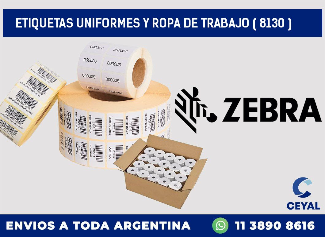 ETIQUETAS UNIFORMES Y ROPA DE TRABAJO ( 8130 )