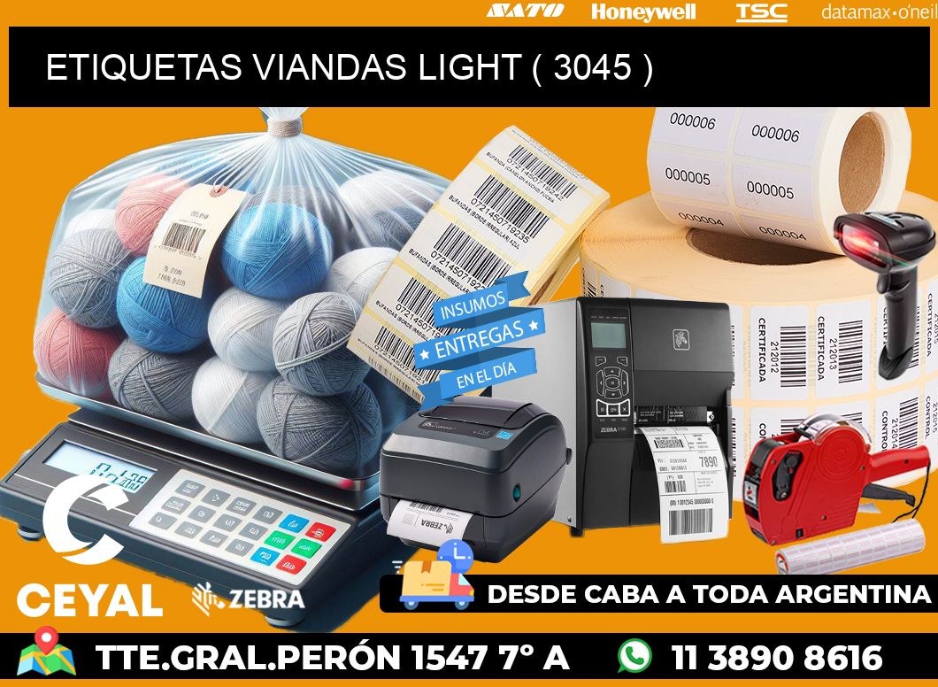 ETIQUETAS VIANDAS LIGHT ( 3045 )