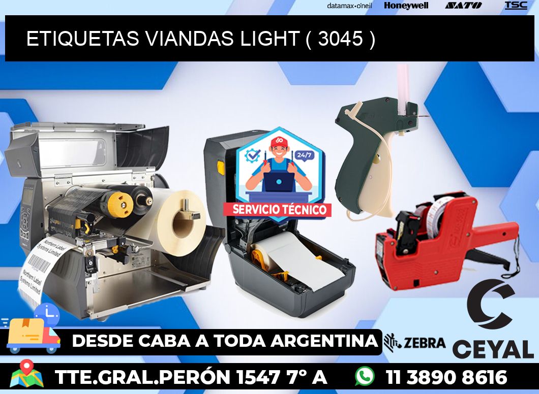 ETIQUETAS VIANDAS LIGHT ( 3045 )