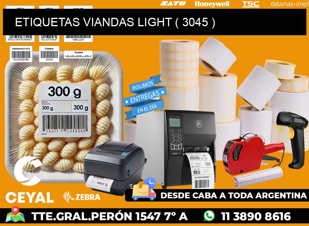 ETIQUETAS VIANDAS LIGHT ( 3045 )