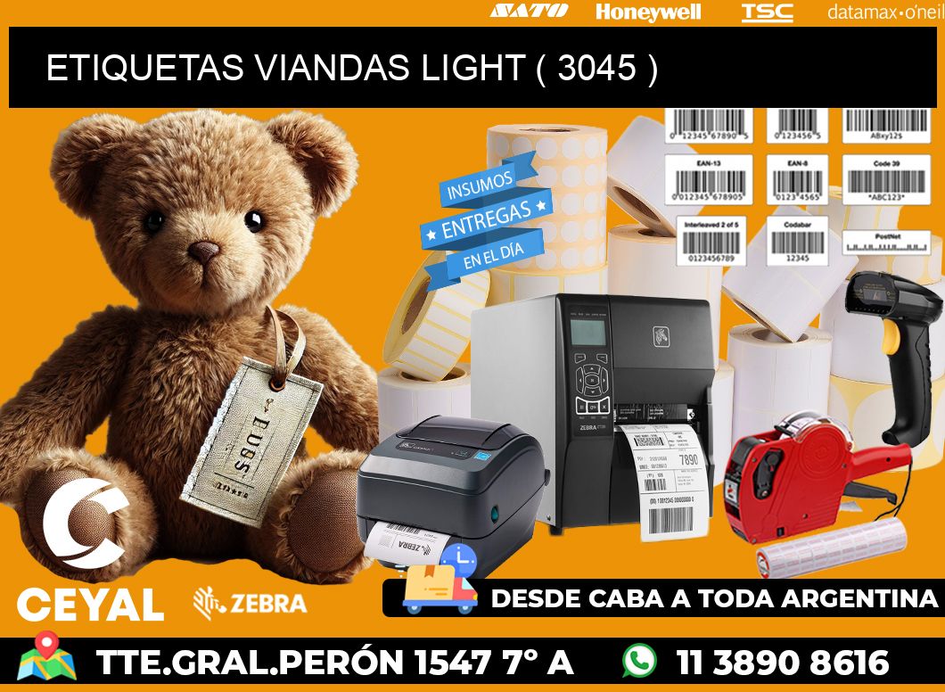 ETIQUETAS VIANDAS LIGHT ( 3045 )