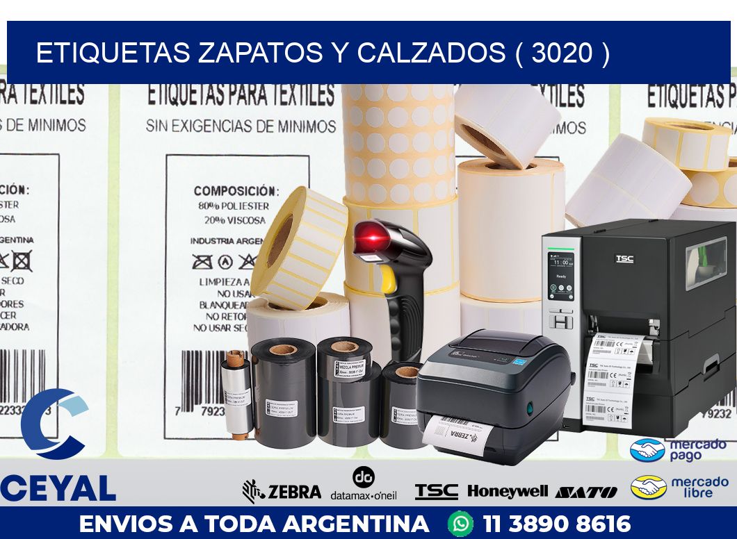 ETIQUETAS ZAPATOS Y CALZADOS ( 3020 )
