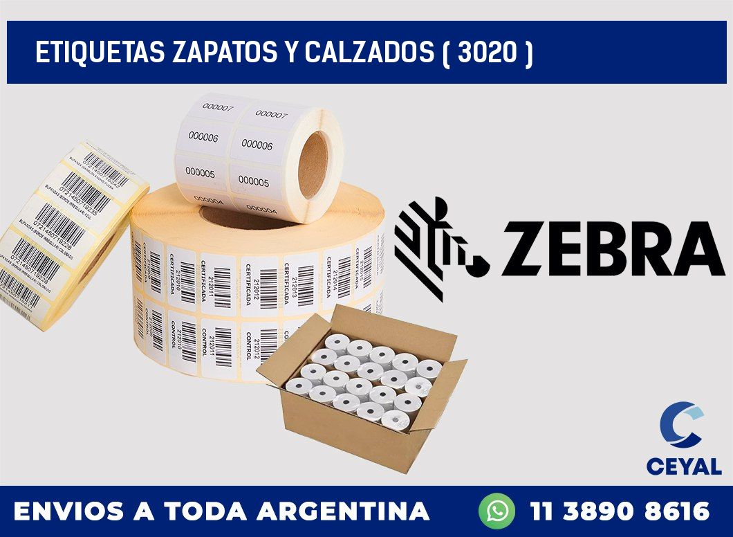 ETIQUETAS ZAPATOS Y CALZADOS ( 3020 )