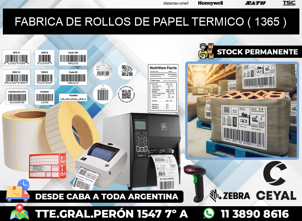 FABRICA DE ROLLOS DE PAPEL TERMICO ( 1365 )