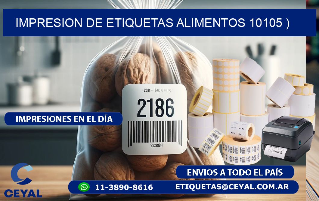 IMPRESION DE ETIQUETAS ALIMENTOS 10105 )