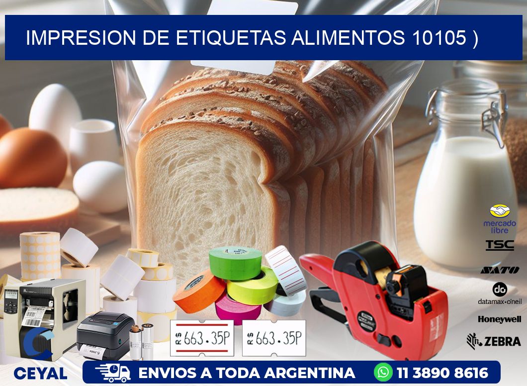 IMPRESION DE ETIQUETAS ALIMENTOS 10105 )