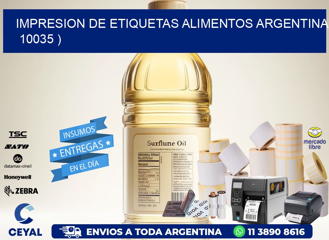 IMPRESION DE ETIQUETAS ALIMENTOS ARGENTINA   10035 )