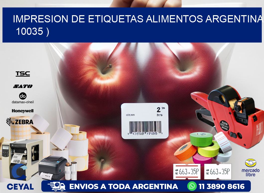 IMPRESION DE ETIQUETAS ALIMENTOS ARGENTINA   10035 )