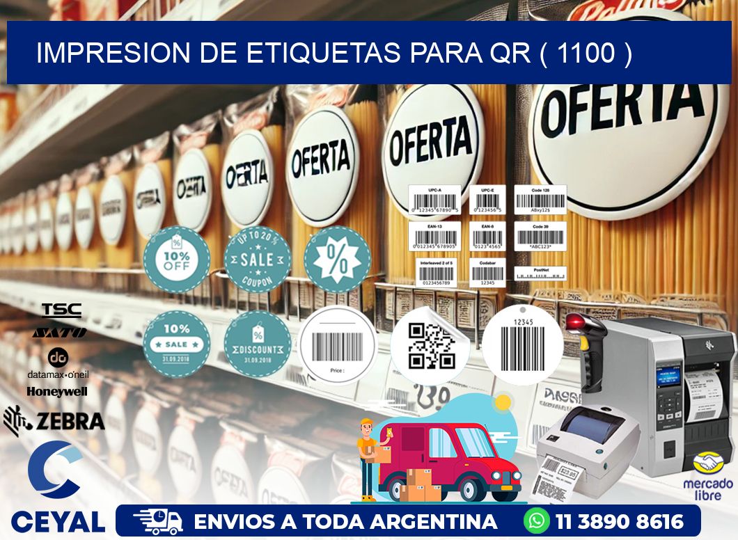 IMPRESION DE ETIQUETAS PARA QR ( 1100 )