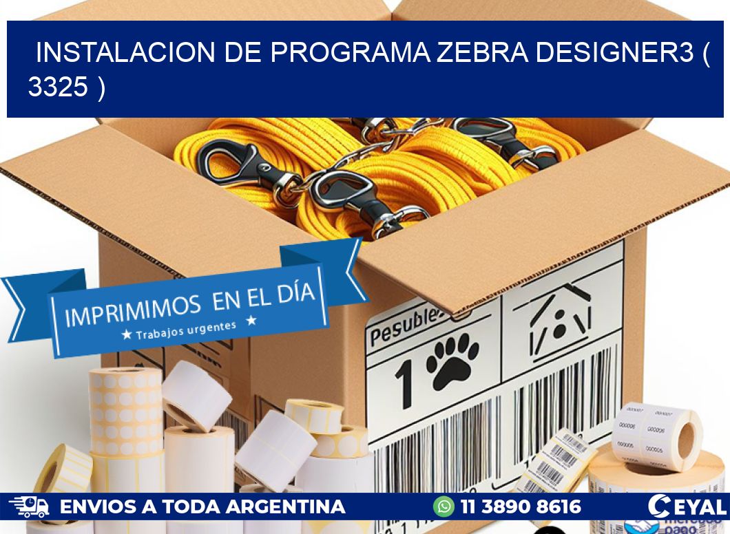 INSTALACION DE PROGRAMA ZEBRA DESIGNER3 ( 3325 )