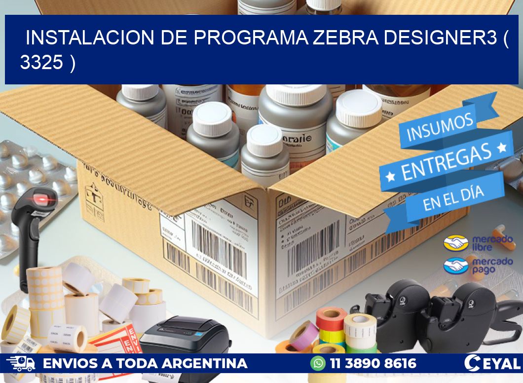 INSTALACION DE PROGRAMA ZEBRA DESIGNER3 ( 3325 )