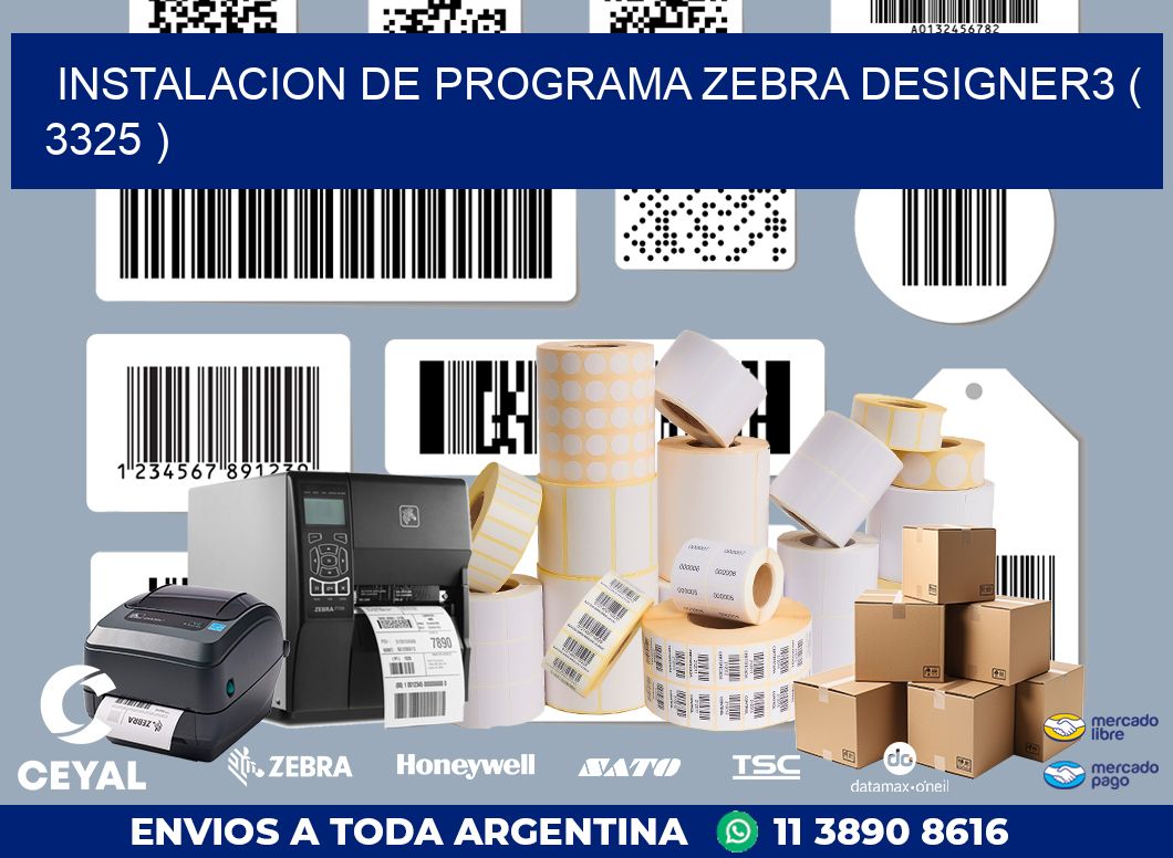 INSTALACION DE PROGRAMA ZEBRA DESIGNER3 ( 3325 )