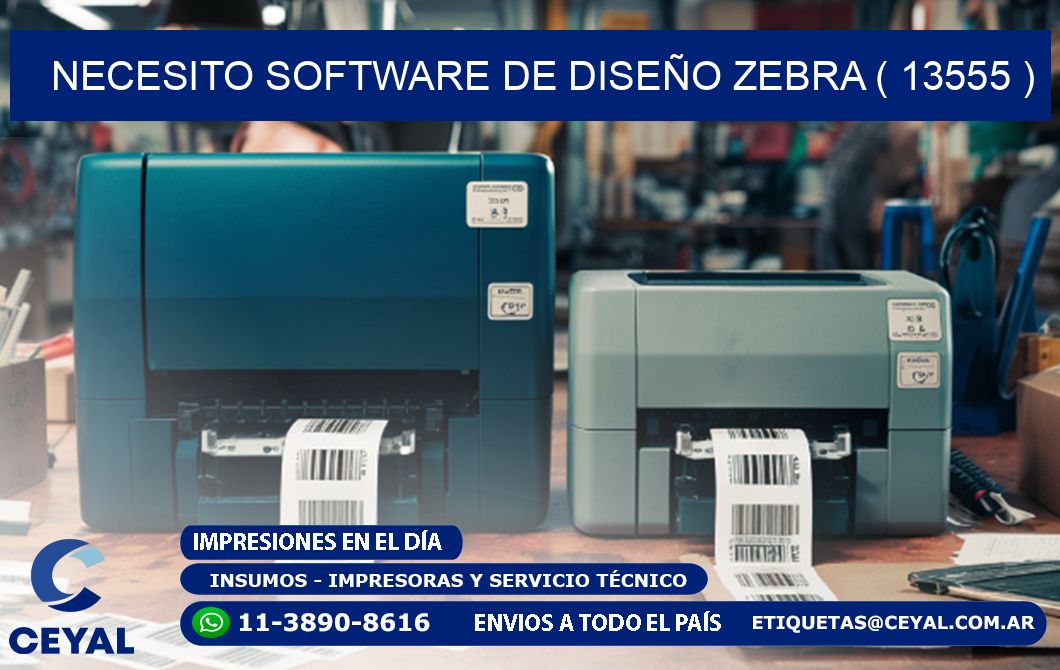 NECESITO SOFTWARE DE DISEÑO ZEBRA ( 13555 )