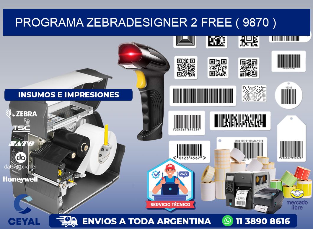 PROGRAMA ZEBRADESIGNER 2 FREE ( 9870 )