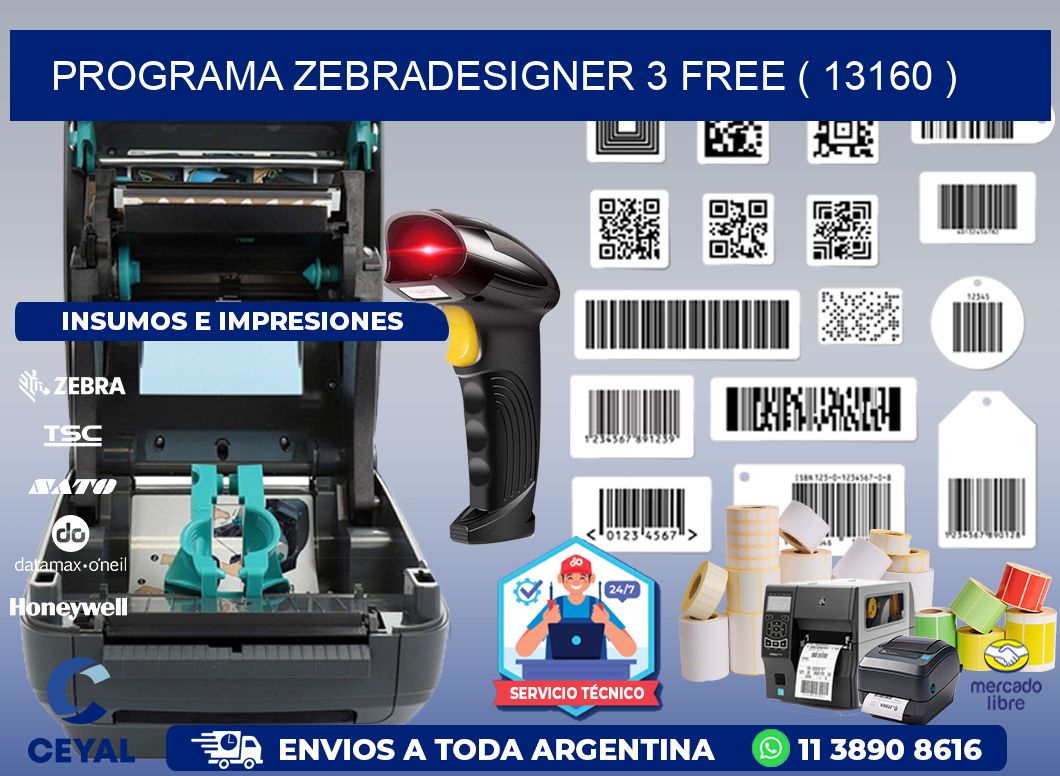 PROGRAMA ZEBRADESIGNER 3 FREE ( 13160 )