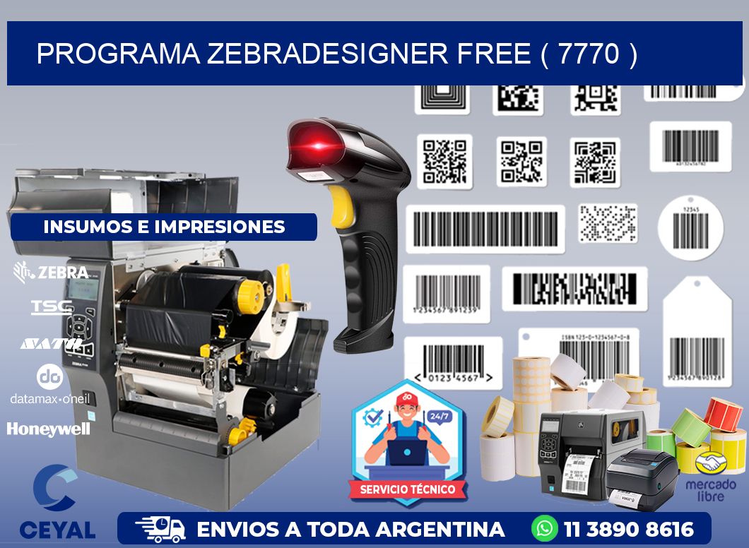 PROGRAMA ZEBRADESIGNER FREE ( 7770 )