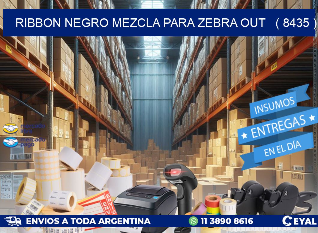 RIBBON NEGRO MEZCLA PARA ZEBRA OUT   ( 8435 )