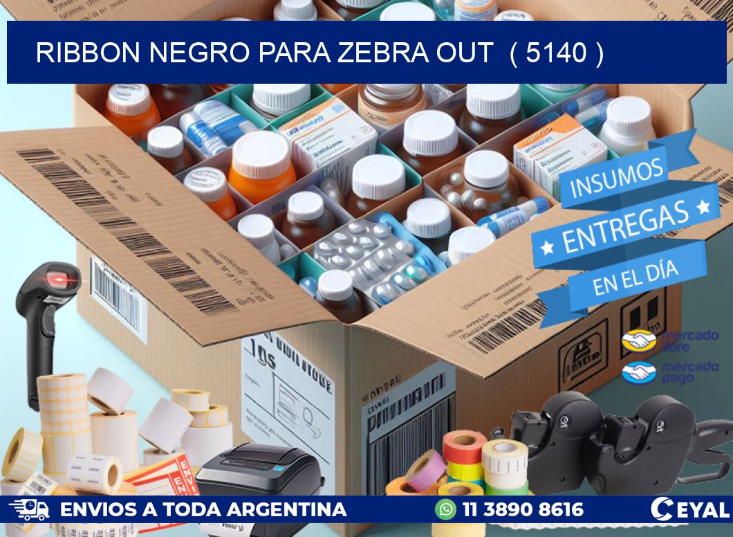 RIBBON NEGRO PARA ZEBRA OUT  ( 5140 )