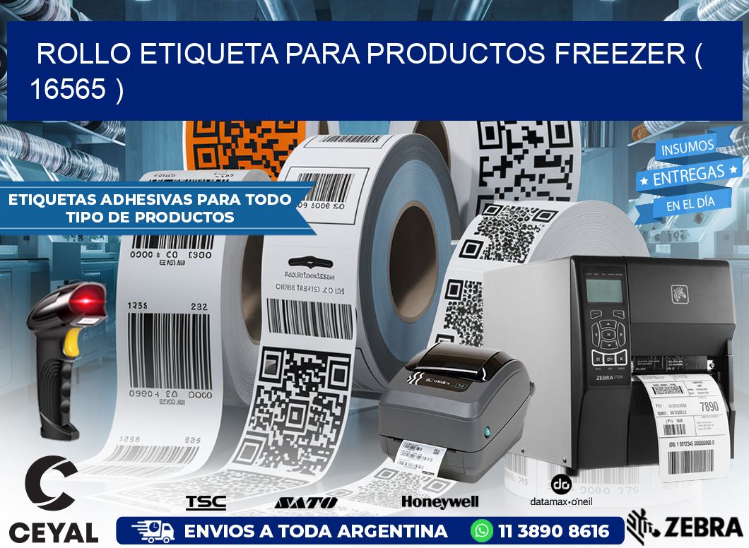 ROLLO ETIQUETA PARA PRODUCTOS FREEZER ( 16565 )