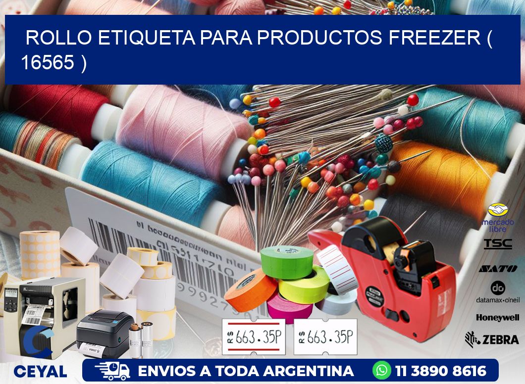 ROLLO ETIQUETA PARA PRODUCTOS FREEZER ( 16565 )