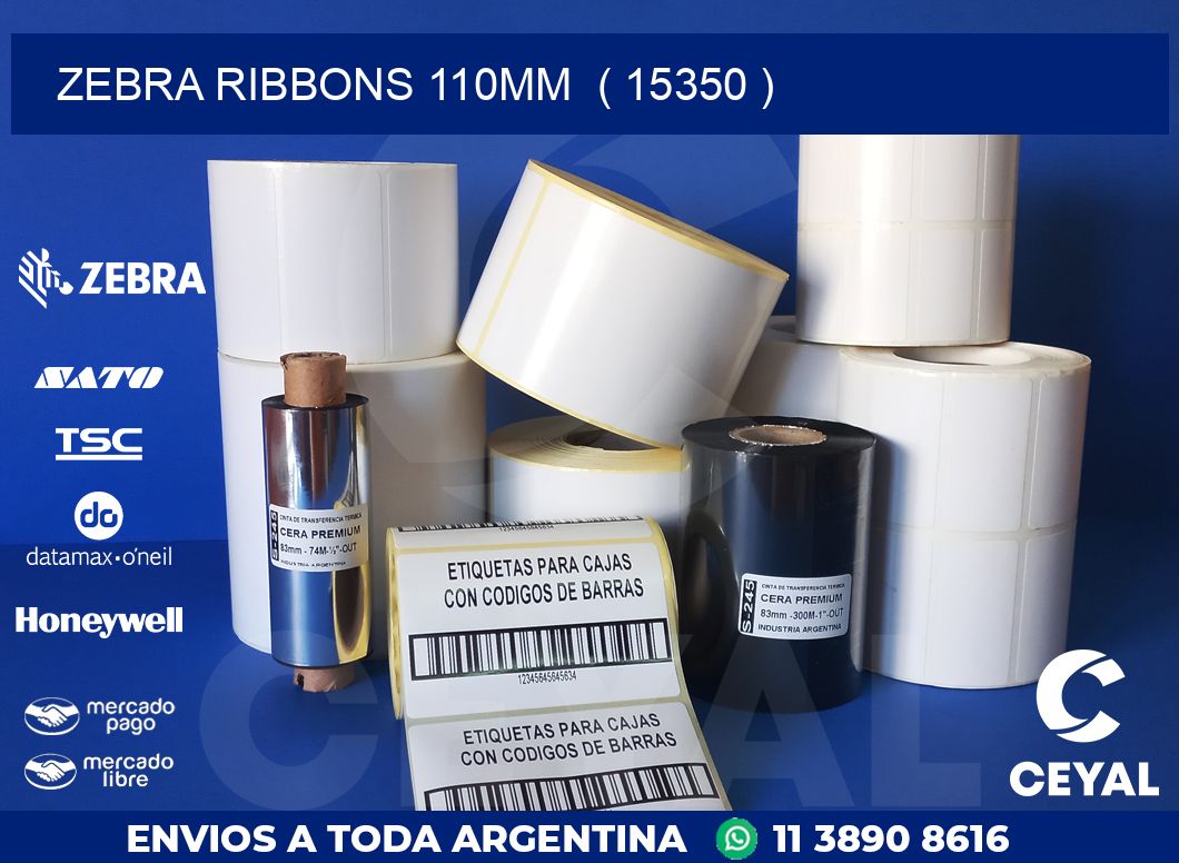 ZEBRA RIBBONS 110MM  ( 15350 )