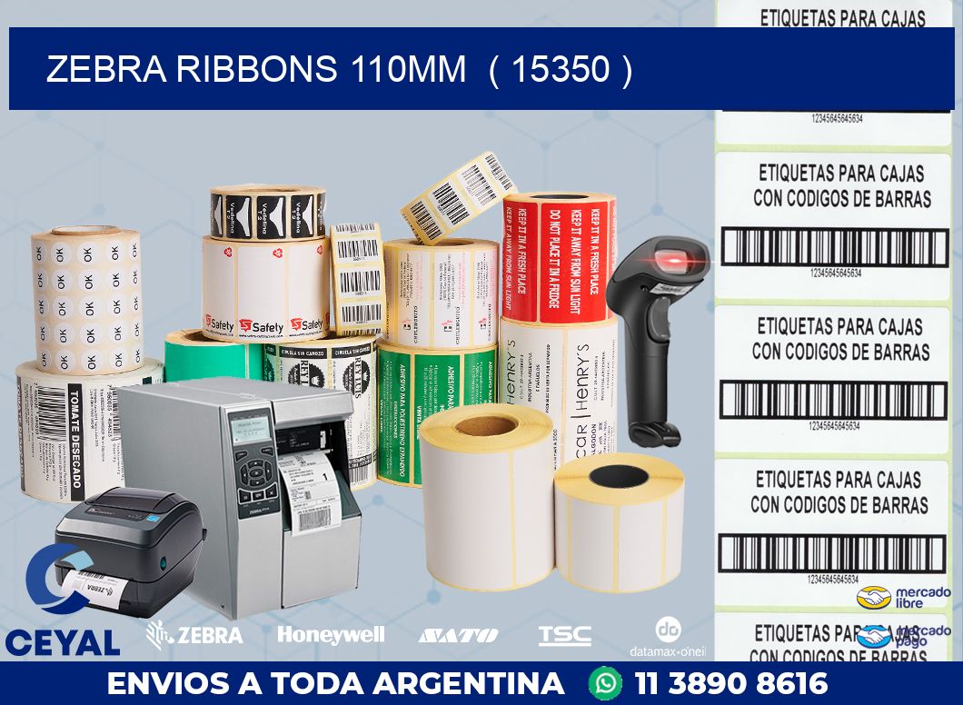 ZEBRA RIBBONS 110MM  ( 15350 )