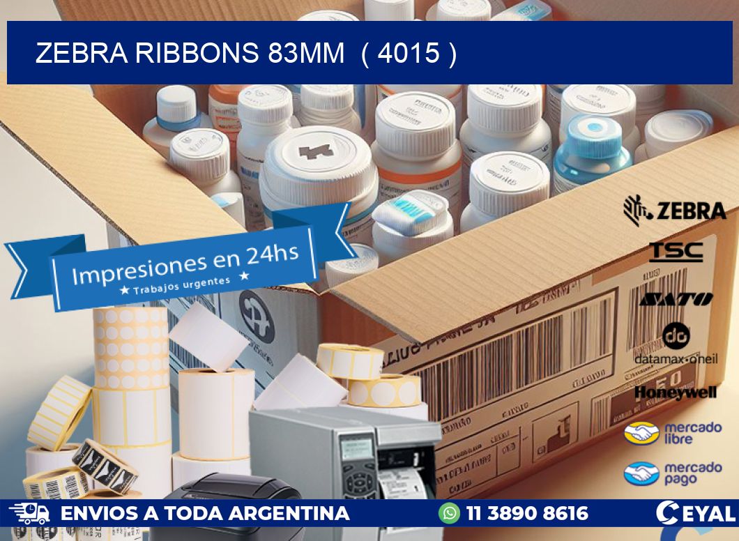 ZEBRA RIBBONS 83MM  ( 4015 )