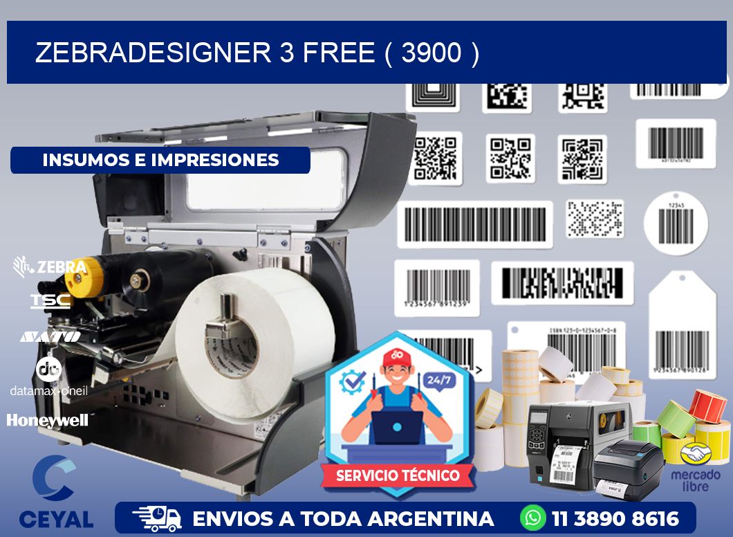 ZEBRADESIGNER 3 FREE ( 3900 )