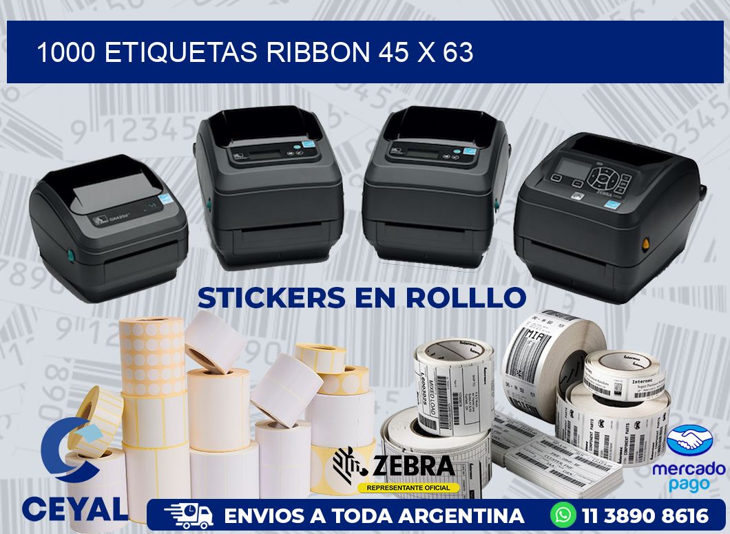 1000 ETIQUETAS RIBBON 45 x 63