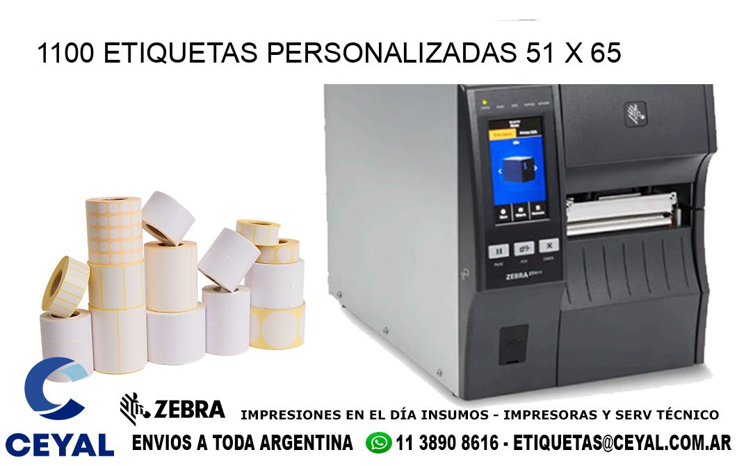 1100 ETIQUETAS PERSONALIZADAS 51 x 65