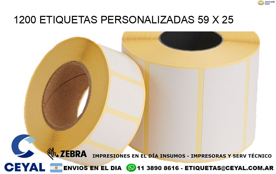 1200 ETIQUETAS PERSONALIZADAS 59 x 25