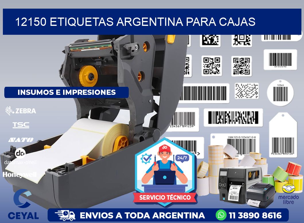 12150 ETIQUETAS ARGENTINA PARA CAJAS