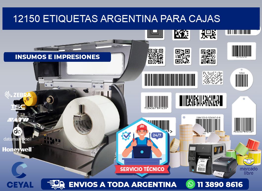 12150 ETIQUETAS ARGENTINA PARA CAJAS