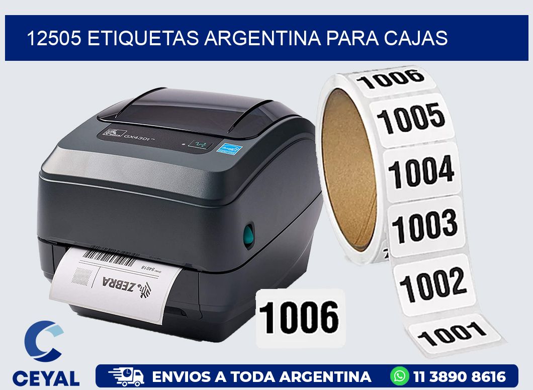 12505 ETIQUETAS ARGENTINA PARA CAJAS