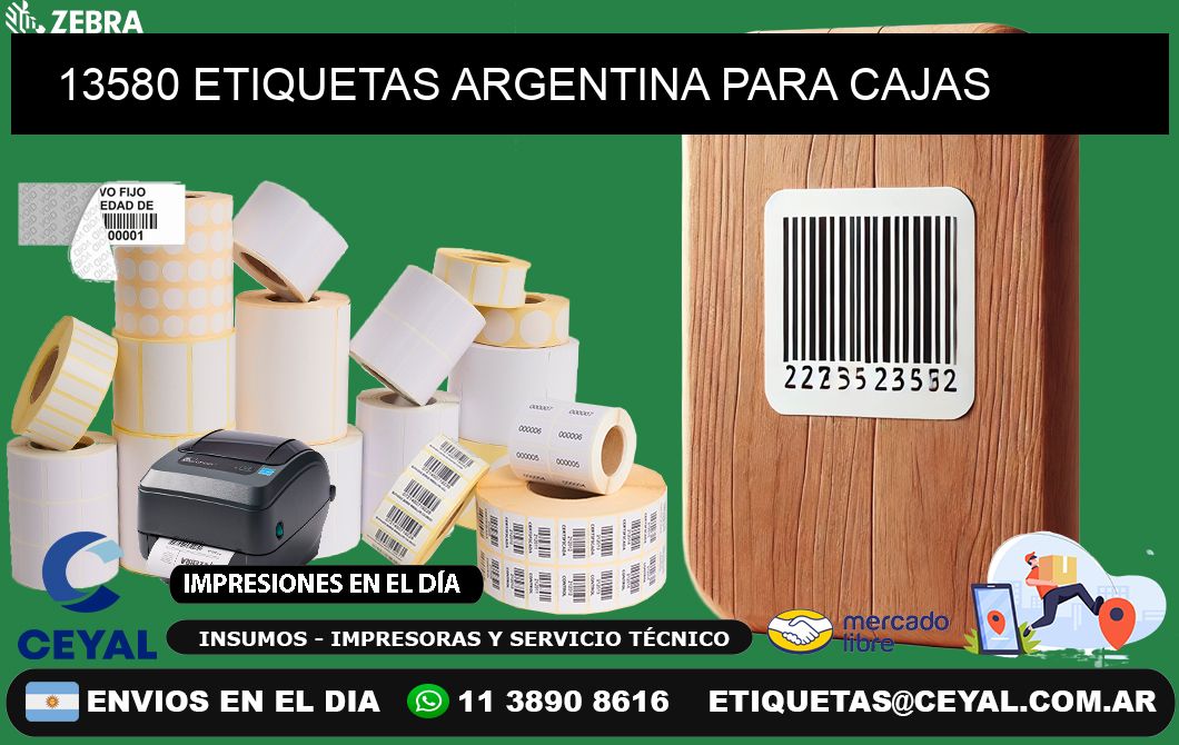 13580 ETIQUETAS ARGENTINA PARA CAJAS