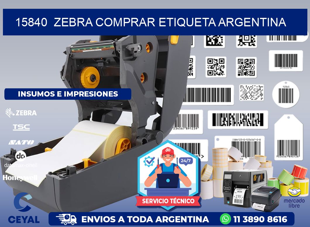 15840  ZEBRA COMPRAR ETIQUETA ARGENTINA